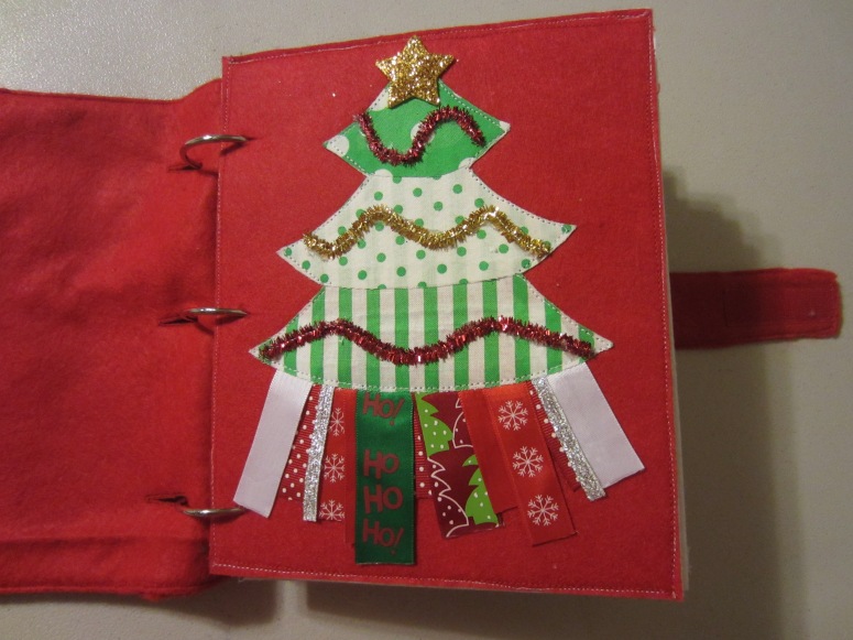 christmas quiet book tree page